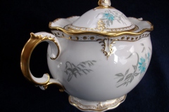 ROYAL CROWN DERBY- ROYAL AQUA FLORAL A1186- COVERED SUGAR BOWL  .....   https://www.jaapiesfinechinastore.com