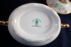 ROYAL CROWN DERBY- ROYAL AQUA FLORAL A1186- COVERED SUGAR BOWL  .....   http://jaapiesfinechinastore.com