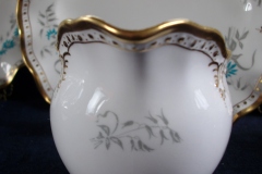 ROYAL CROWN DERBY- ROYAL AQUA FLORAL A1186- CREAMER  8oz  .....   https://www.jaapiesfinechinastore.com