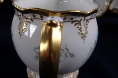 ROYAL CROWN DERBY- ROYAL AQUA FLORAL A1186- CREAMER  8oz  .....   https://www.jaapiesfinechinastore.com