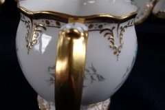 ROYAL CROWN DERBY- ROYAL AQUA FLORAL A1186- CREAMER  8oz  .....   http://jaapiesfinechinastore.com