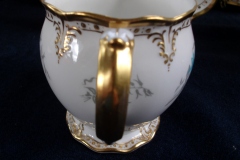 ROYAL CROWN DERBY- ROYAL AQUA FLORAL A1186- CREAMER  8oz  .....   https://www.jaapiesfinechinastore.com