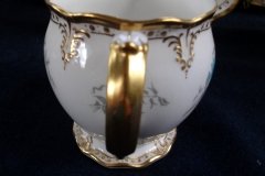 ROYAL CROWN DERBY- ROYAL AQUA FLORAL A1186- CREAMER  8oz  .....   http://jaapiesfinechinastore.com