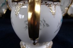 ROYAL CROWN DERBY- ROYAL AQUA FLORAL A1186- CREAMER  8oz  .....   http://jaapiesfinechinastore.com