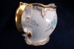 ROYAL CROWN DERBY- ROYAL AQUA FLORAL A1186- CREAMER  8oz  .....   http://jaapiesfinechinastore.com