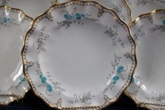 ROYAL CROWN DERBY- ROYAL AQUA FLORAL A1186- DINNER PLATE   .....http://jaapiesfinechinastore.com