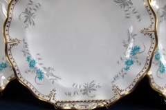 ROYAL CROWN DERBY- ROYAL AQUA FLORAL A1186- DINNER PLATE   .....https://www.jaapiesfinechinastore.com