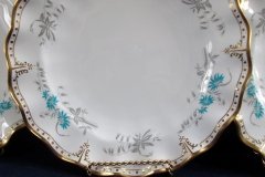 ROYAL CROWN DERBY- ROYAL AQUA FLORAL A1186- DINNER PLATE   .....http://jaapiesfinechinastore.com