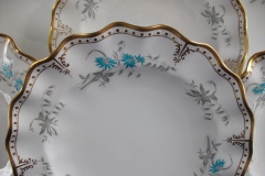 ROYAL CROWN DERBY- ROYAL AQUA FLORAL A1186- DINNER PLATE   .....https://www.jaapiesfinechinastore.com