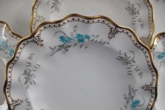 ROYAL CROWN DERBY- ROYAL AQUA FLORAL A1186- DINNER PLATE   .....http://jaapiesfinechinastore.com