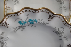 ROYAL CROWN DERBY- ROYAL AQUA FLORAL A1186- DINNER PLATE   .....https://www.jaapiesfinechinastore.com