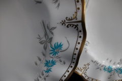 ROYAL CROWN DERBY- ROYAL AQUA FLORAL A1186- DINNER PLATE   .....https://www.jaapiesfinechinastore.com