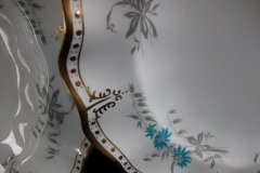 ROYAL CROWN DERBY- ROYAL AQUA FLORAL A1186- DINNER PLATE   .....http://jaapiesfinechinastore.com