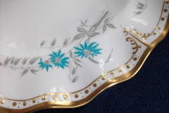 ROYAL CROWN DERBY- ROYAL AQUA FLORAL A1186- DINNER PLATE   .....https://www.jaapiesfinechinastore.com