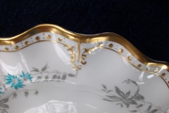 ROYAL CROWN DERBY- ROYAL AQUA FLORAL A1186- DINNER PLATE   .....https://www.jaapiesfinechinastore.com