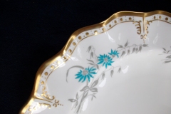 ROYAL CROWN DERBY- ROYAL AQUA FLORAL A1186- DINNER PLATE   .....https://www.jaapiesfinechinastore.com