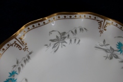 ROYAL CROWN DERBY- ROYAL AQUA FLORAL A1186- DINNER PLATE   .....https://www.jaapiesfinechinastore.com