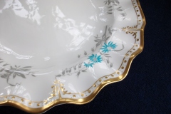 ROYAL CROWN DERBY- ROYAL AQUA FLORAL A1186- DINNER PLATE   .....https://www.jaapiesfinechinastore.com