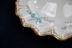 ROYAL CROWN DERBY- ROYAL AQUA FLORAL A1186- DINNER PLATE   .....https://www.jaapiesfinechinastore.com