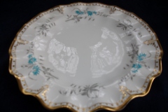 ROYAL CROWN DERBY- ROYAL AQUA FLORAL A1186- DINNER PLATE   .....https://www.jaapiesfinechinastore.com