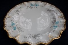 ROYAL CROWN DERBY- ROYAL AQUA FLORAL A1186- DINNER PLATE   .....http://jaapiesfinechinastore.com