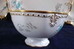 ROYAL CROWN DERBY- ROYAL AQUA FLORAL A1186-  OPEN SUGAR BOWL  .....   https://www.jaapiesfinechinastore.com