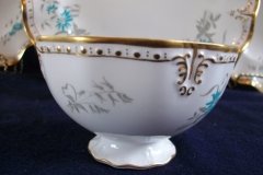 ROYAL CROWN DERBY- ROYAL AQUA FLORAL A1186-  OPEN SUGAR BOWL  .....   http://jaapiesfinechinastore.com