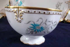 ROYAL CROWN DERBY- ROYAL AQUA FLORAL A1186-  OPEN SUGAR BOWL  .....   https://www.jaapiesfinechinastore.com