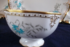 ROYAL CROWN DERBY- ROYAL AQUA FLORAL A1186-  OPEN SUGAR BOWL  .....   https://www.jaapiesfinechinastore.com