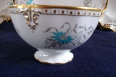 ROYAL CROWN DERBY- ROYAL AQUA FLORAL A1186-  OPEN SUGAR BOWL  .....   https://www.jaapiesfinechinastore.com