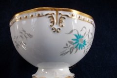 ROYAL CROWN DERBY- ROYAL AQUA FLORAL A1186-  OPEN SUGAR BOWL  .....   http://jaapiesfinechinastore.com
