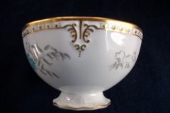 ROYAL CROWN DERBY- ROYAL AQUA FLORAL A1186-  OPEN SUGAR BOWL  .....   https://www.jaapiesfinechinastore.com