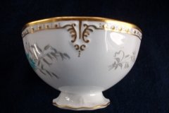 ROYAL CROWN DERBY- ROYAL AQUA FLORAL A1186-  OPEN SUGAR BOWL  .....   http://jaapiesfinechinastore.com