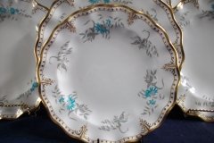 ROYAL CROWN DERBY- ROYAL AQUA FLORAL A1186- SALAD PLATE   .....http://jaapiesfinechinastore.com