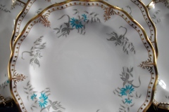 ROYAL CROWN DERBY- ROYAL AQUA FLORAL A1186- SALAD PLATE   .....https://www.jaapiesfinechinastore.com