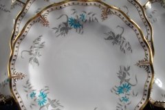 ROYAL CROWN DERBY- ROYAL AQUA FLORAL A1186- SALAD PLATE   .....http://jaapiesfinechinastore.com
