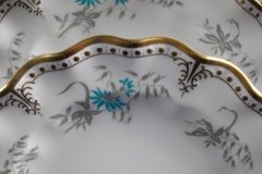 ROYAL CROWN DERBY- ROYAL AQUA FLORAL A1186- SALAD PLATE   .....http://jaapiesfinechinastore.com