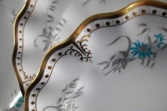 ROYAL CROWN DERBY- ROYAL AQUA FLORAL A1186- SALAD PLATE   .....http://jaapiesfinechinastore.com