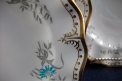 ROYAL CROWN DERBY- ROYAL AQUA FLORAL A1186- SALAD PLATE   .....https://www.jaapiesfinechinastore.com