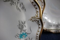 ROYAL CROWN DERBY- ROYAL AQUA FLORAL A1186- SALAD PLATE   .....http://jaapiesfinechinastore.com