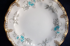 ROYAL CROWN DERBY- ROYAL AQUA FLORAL A1186- SALAD PLATE   .....https://www.jaapiesfinechinastore.com