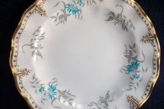 ROYAL CROWN DERBY- ROYAL AQUA FLORAL A1186- SALAD PLATE   .....http://jaapiesfinechinastore.com