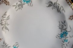 ROYAL CROWN DERBY- ROYAL AQUA FLORAL A1186- SALAD PLATE   .....http://jaapiesfinechinastore.com