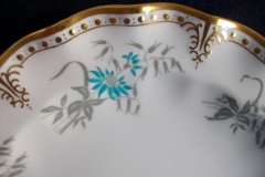 ROYAL CROWN DERBY- ROYAL AQUA FLORAL A1186- SALAD PLATE   .....https://www.jaapiesfinechinastore.com