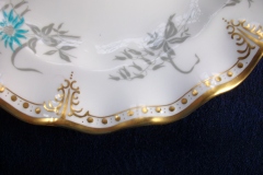 ROYAL CROWN DERBY- ROYAL AQUA FLORAL A1186- SALAD PLATE   .....https://www.jaapiesfinechinastore.com