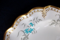 ROYAL CROWN DERBY- ROYAL AQUA FLORAL A1186- SALAD PLATE   .....https://www.jaapiesfinechinastore.com