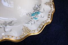 ROYAL CROWN DERBY- ROYAL AQUA FLORAL A1186- SALAD PLATE   .....https://www.jaapiesfinechinastore.com