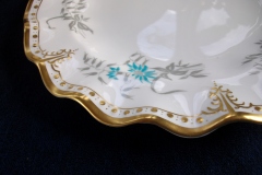 ROYAL CROWN DERBY- ROYAL AQUA FLORAL A1186- SALAD PLATE   .....https://www.jaapiesfinechinastore.com