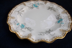 ROYAL CROWN DERBY- ROYAL AQUA FLORAL A1186- SALAD PLATE   .....https://www.jaapiesfinechinastore.com