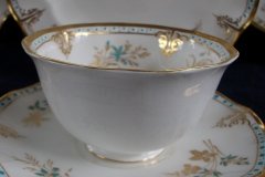 ROYAL CROWN DERBY- ROYAL NORMANDIE A1144- CUP & SAUCER.....http://jaapiesfinechinastore.com